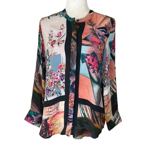 Celeste Botanical Button-Down Top main image 1